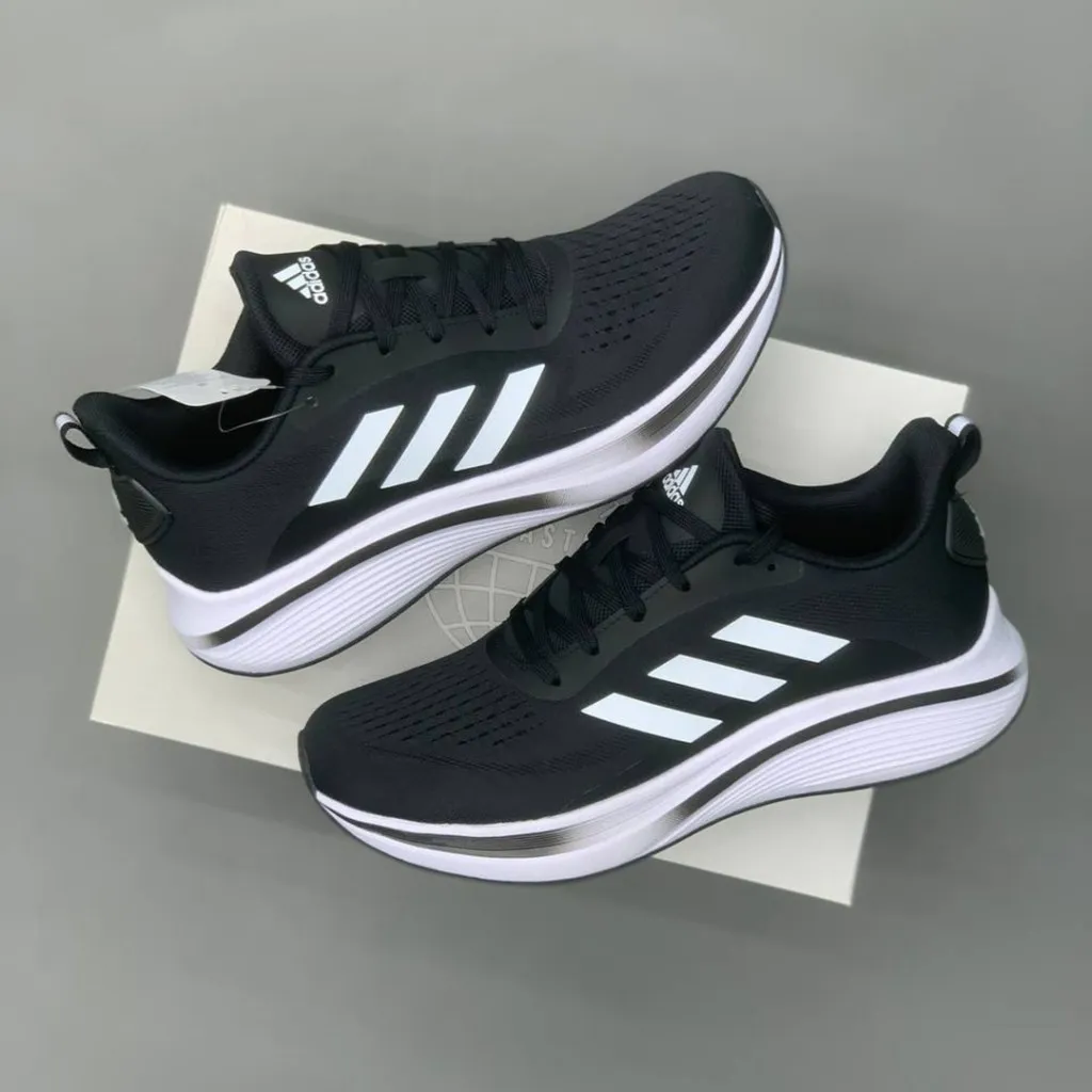 کتونی آدیداس رانینگ مشکی سفید Adidas Running Black & White - تصویر 2