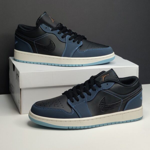 جردن وان لو مشکی ابسیدین پوست ماری Jordan 1 Low SE Black Dark Obsidian Snakeskin جردن وان لو مشکی ابسیدین پوست ماری Jordan 1 Low SE Black Dark Obsidian Snakeskin