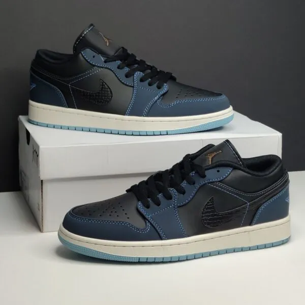 جردن وان لو مشکی ابسیدین پوست ماری Jordan 1 Low SE Black Dark Obsidian Snakeskin جردن وان لو مشکی ابسیدین پوست ماری Jordan 1 Low SE Black Dark Obsidian Snakeskin