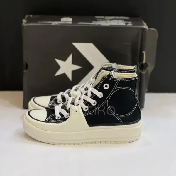 کانورس چاک تیلور آل استار کانستراکت های وینتیج Converse Chuck Taylor All Star Construct Hi Black Vintage White کانورس چاک تیلور آل استار کانستراکت های وینتیج Converse Chuck Taylor All Star Construct Hi Black Vintage White