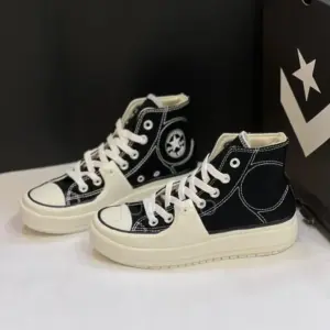 کانورس چاک تیلور آل استار کانستراکت های وینتیج Converse Chuck Taylor All Star Construct Hi Black Vintage White کانورس چاک تیلور آل استار کانستراکت های وینتیج Converse Chuck Taylor All Star Construct Hi Black Vintage White