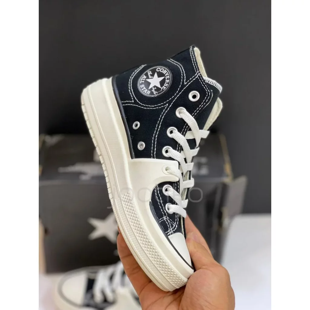 کانورس چاک تیلور آل استار کانستراکت های وینتیج Converse Chuck Taylor All Star Construct Hi Black Vintage White - تصویر 2