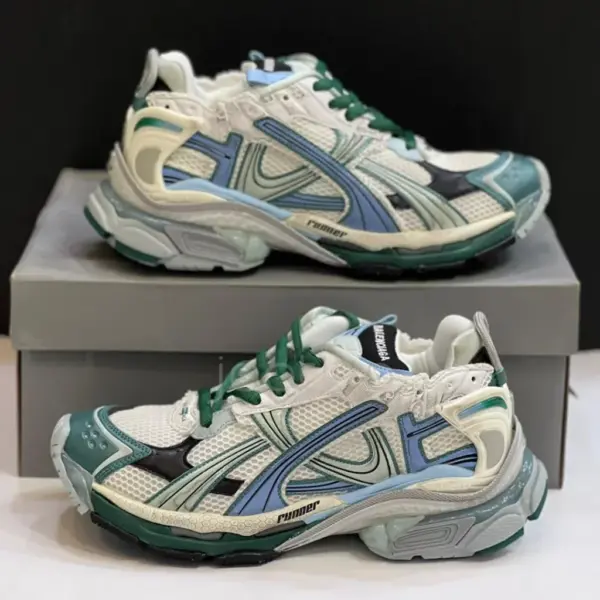 بالنسیاگا رانر سفید سبز آبی Balenciaga Runner White Green Blue بالنسیاگا رانر سفید سبز آبی Balenciaga Runner White Green Blue