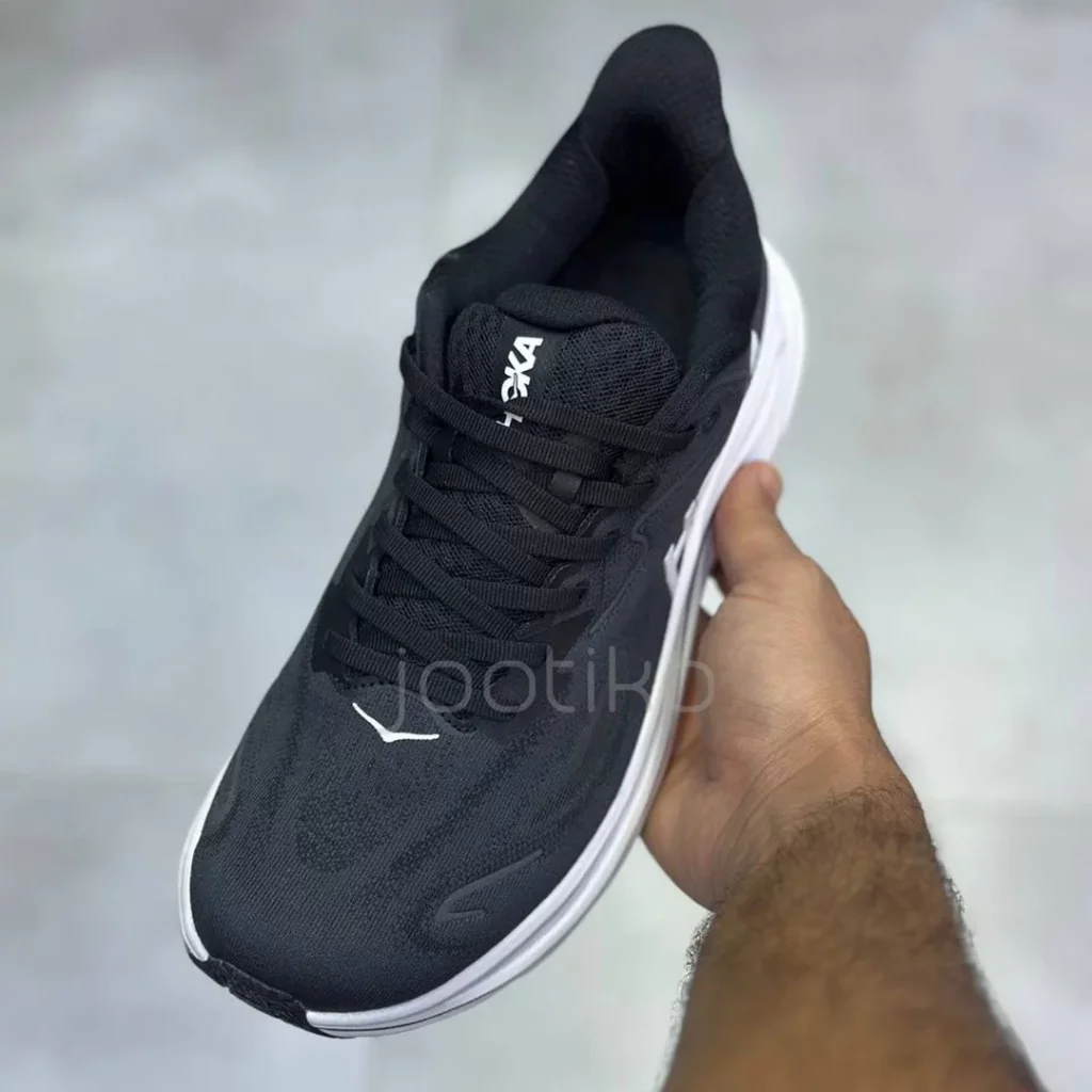 کفش هوکا کلیفتون 10 مشکی سفید Hoka Clifton 10 Black White کفش هوکا کلیفتون 10 مشکی سفید Hoka Clifton 10 Black White - تصویر 4