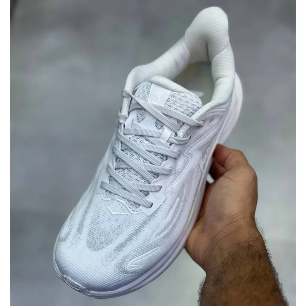 کفش هوکا کلیفتون 10 سفید خاکستری Hoka Clifton 10 Cosmic Grey Stardust - تصویر 3