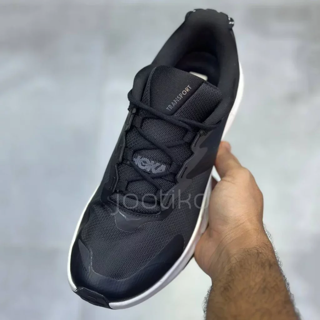 کفش هوکا ترنسپورت مشکی سفید Hoka Transport Black Alabaster کفش هوکا ترنسپورت مشکی سفید Hoka Transport Black Alabaster - تصویر 3