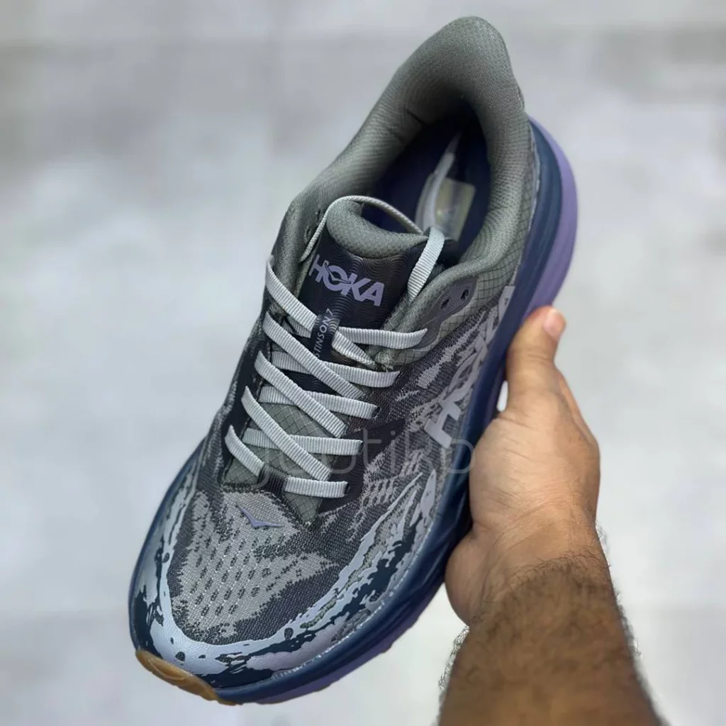 هوکا استینسون 7 خاکستری بنفش Hoka Stinson 7 Satellite Grey/Varsity Navy هوکا استینسون 7 خاکستری بنفش Hoka Stinson 7 Satellite Grey/Varsity Navy - تصویر 3