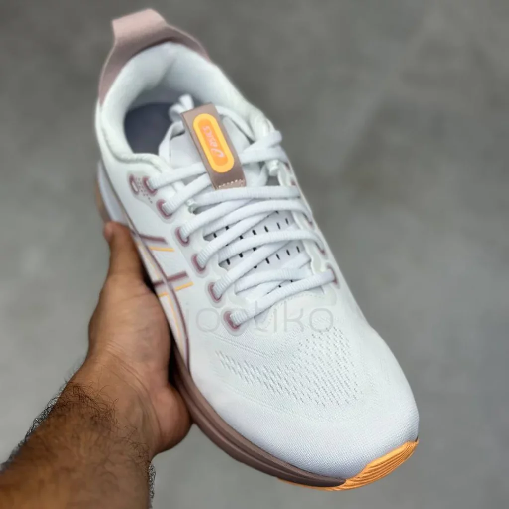 کفش ورزشی اسیکس ژل کایانو 32 ASICS Gel-Kayano 32 White Orange Glow کفش ورزشی اسیکس ژل کایانو 32 ASICS Gel-Kayano 32 White Orange Glow - تصویر 2