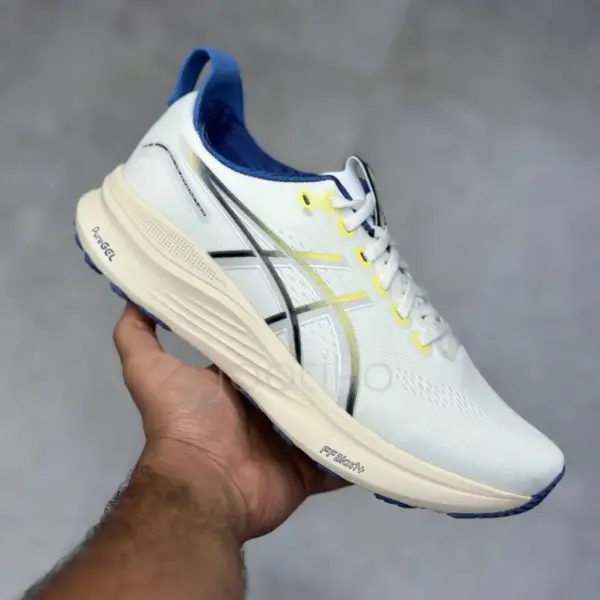 کفش ورزشی اسیکس ژل کایانو 32 GEL-KAYANO 32 Cream/Denim Blue کفش ورزشی اسیکس ژل کایانو 32 GEL-KAYANO 32 Cream/Denim Blue