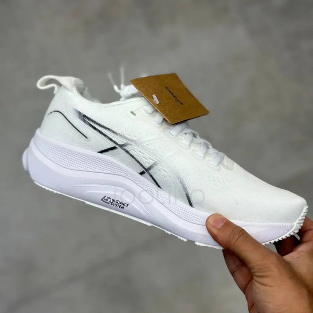 کفش ورزشی اسیکس ژل کایانو 32 سفید ASICS Gel-Kayano 32 White Pure Silver کفش ورزشی اسیکس ژل کایانو 32 سفید ASICS Gel-Kayano 32 White Pure Silver - تصویر 2