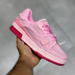 لویی ویتون ترینر صورتی Louis Vuitton LV Trainer لویی ویتون ترینر صورتی Louis Vuitton LV Trainer