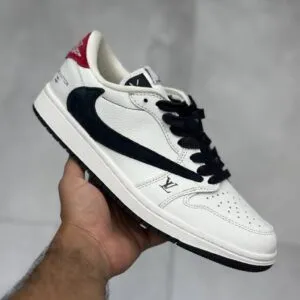 نایک ایر جردن وان لو لویی ویتون سفید مشکی قرمز Nike Air Jordan 1 Low Louis Vuitton White Black Red نایک ایر جردن وان لو لویی ویتون سفید مشکی قرمز Nike Air Jordan 1 Low Louis Vuitton White Black Red
