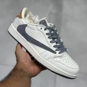 نایک ایر جردن وان لو لویی ویتون سفید طوسی قهوهای روشن Nike Air Jordan 1 Low Louis Vuitton White Grey Light Brown نایک ایر جردن وان لو لویی ویتون سفید طوسی قهوهای روشن Nike Air Jordan 1 Low Louis Vuitton White Grey Light Brown