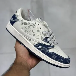 ایر جردن وان لویی ویتون LV Nike Jordan 1 Low x Travis Scott Fragment Denim Navy ایر جردن وان لویی ویتون LV Nike Jordan 1 Low x Travis Scott Fragment Denim Navy