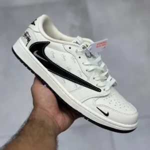 نایک ایر جردن وان لو استاسی کرم مشکی Nike Air Jordan 1 Low Stacy Cream Black نایک ایر جردن وان لو استاسی کرم مشکی Nike Air Jordan 1 Low Stacy Cream Black