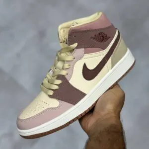 جردن وان مید کرم قهوه ای کالباسی Jordan 1 Mid SE Dark Pony Smoky Mauve جردن وان مید کرم قهوه ای کالباسی Jordan 1 Mid SE Dark Pony Smoky Mauve