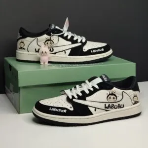 جردن وان لو لبوبو کرم مشکی Jordan 1 Low Labubu Cream Black جردن وان لو لبوبو کرم مشکی Jordan 1 Low Labubu Cream Black