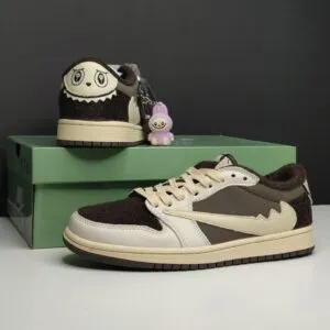 جردن وان لو لبوبو کرم موکا Jordan 1 Low Labubu Cream Mocha جردن وان لو لبوبو کرم موکا Jordan 1 Low Labubu Cream Mocha