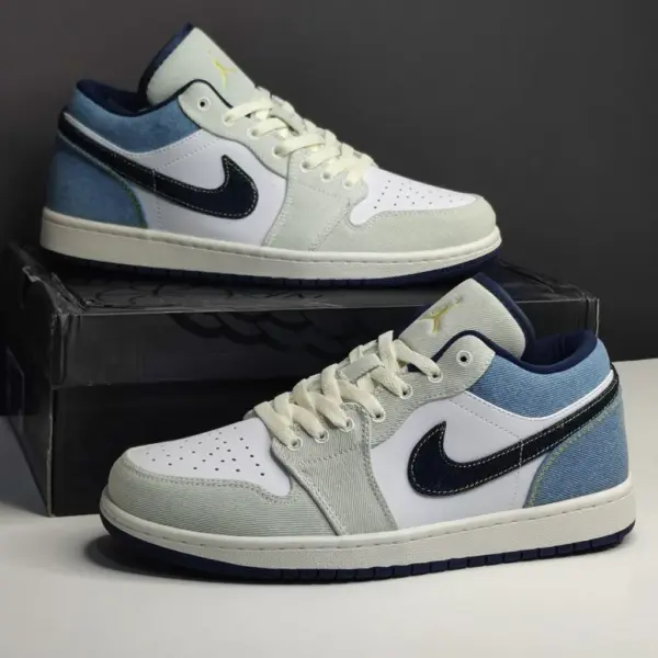 نایک جردن وان لو جین آبی Jordan 1 Low SE Denim Star Blue نایک جردن وان لو جین آبی Jordan 1 Low SE Denim Star Blue