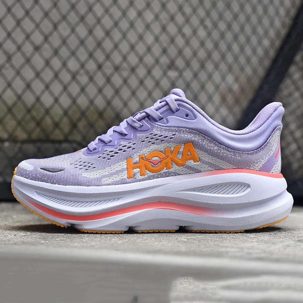 هوکا باندی 9 بنفش نارنجی Hoka Bondi 9 Aster Flower Starlight Glow 1162012-AGH - تصویر 2