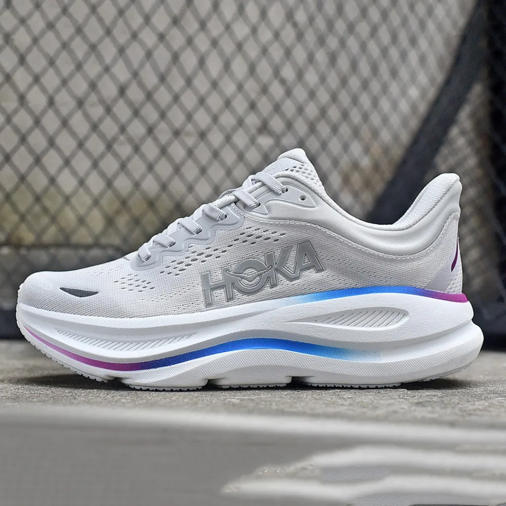هوکا باندی 9 طوسی سفید رنگی Hoka Bondi 9 Cosmic Grey White Mesh 1162012-CYWH هوکا باندی 9 طوسی سفید رنگی Hoka Bondi 9 Cosmic Grey White Mesh 1162012-CYWH - تصویر 5