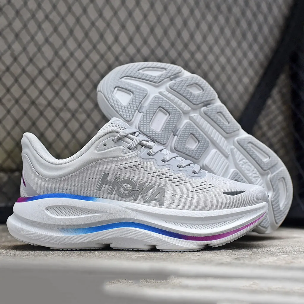 هوکا باندی 9 طوسی سفید رنگی Hoka Bondi 9 Cosmic Grey White Mesh 1162012-CYWH هوکا باندی 9 طوسی سفید رنگی Hoka Bondi 9 Cosmic Grey White Mesh 1162012-CYWH - تصویر 6