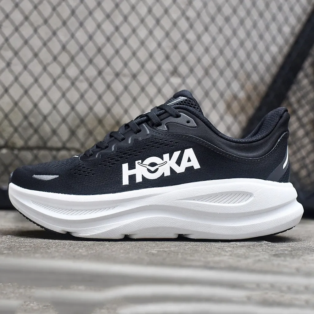 هوکا باندی 9 مشکی سفید Hoka Bondi 9 Black White 1162011-BWHT - تصویر 4