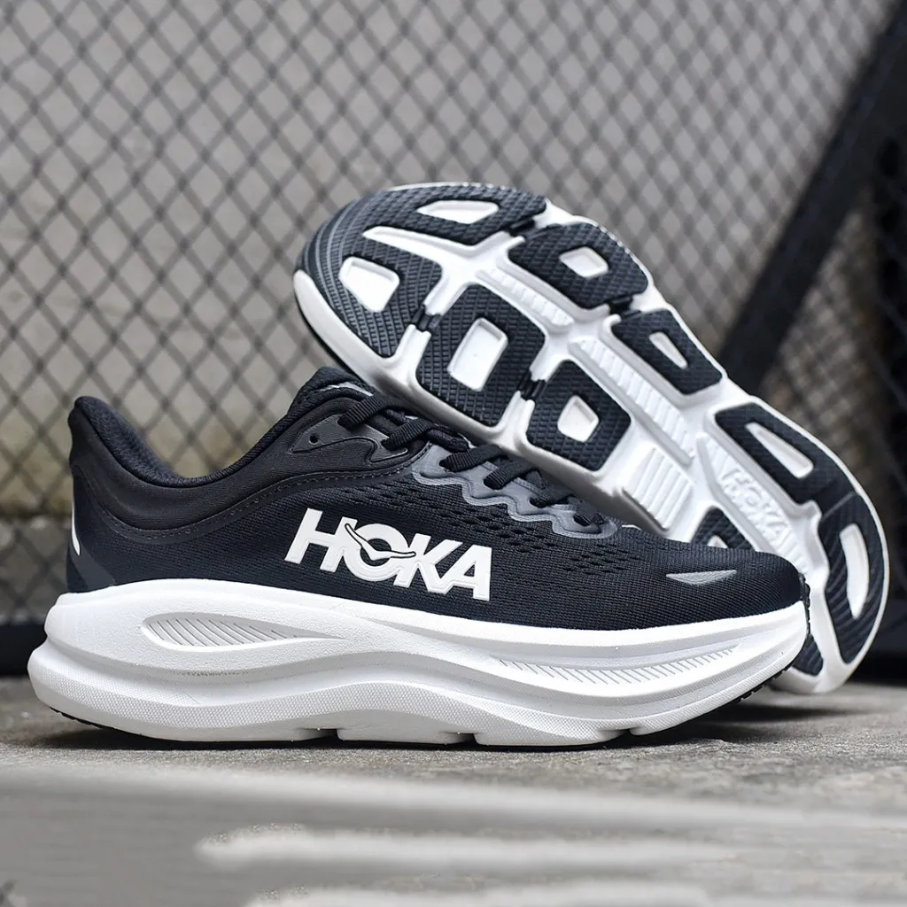 هوکا باندی 9 مشکی سفید Hoka Bondi 9 Black White 1162011-BWHT - تصویر 5