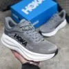 هوکا باندی 9 خاکستری سفید Hoka Bondi 9 Galactic Grey Stellar Grey 1162011-GCTC - تصویر 2