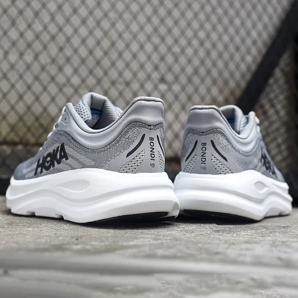 هوکا باندی 9 خاکستری سفید Hoka Bondi 9 Galactic Grey Stellar Grey 1162011-GCTC - تصویر 4