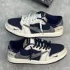 نایک ایر جردن وان لو دیور کرم سرمه ای خاکستری Nike Air Jordan 1 Low Dior Cream Navy Grey - تصویر 2