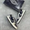نایک ایر جردن وان لو دیور کرم سرمه ای خاکستری Nike Air Jordan 1 Low Dior Cream Navy Grey - تصویر 6