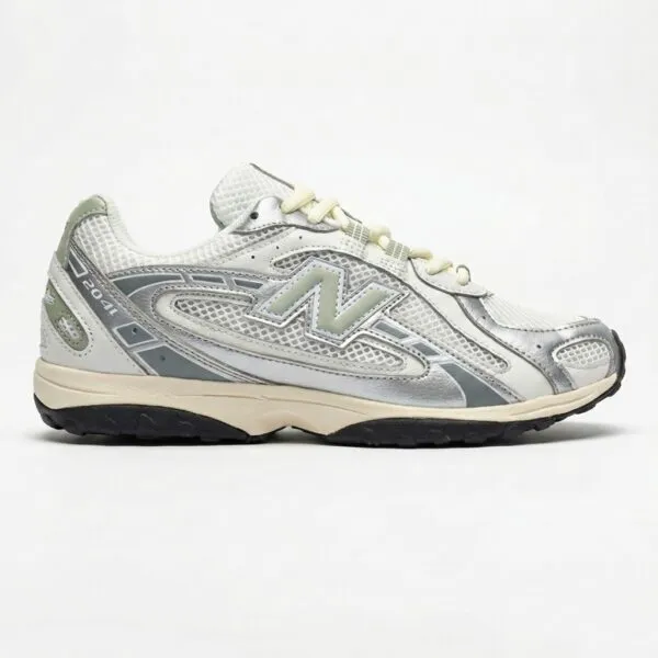 نیوبالانس 204 ال سیلور متالیک سیج گرین New Balance 204L Silver Metallic Sage Green U204LSWB نیوبالانس 204 ال سیلور متالیک سیج گرین New Balance 204L Silver Metallic Sage Green U204LSWB