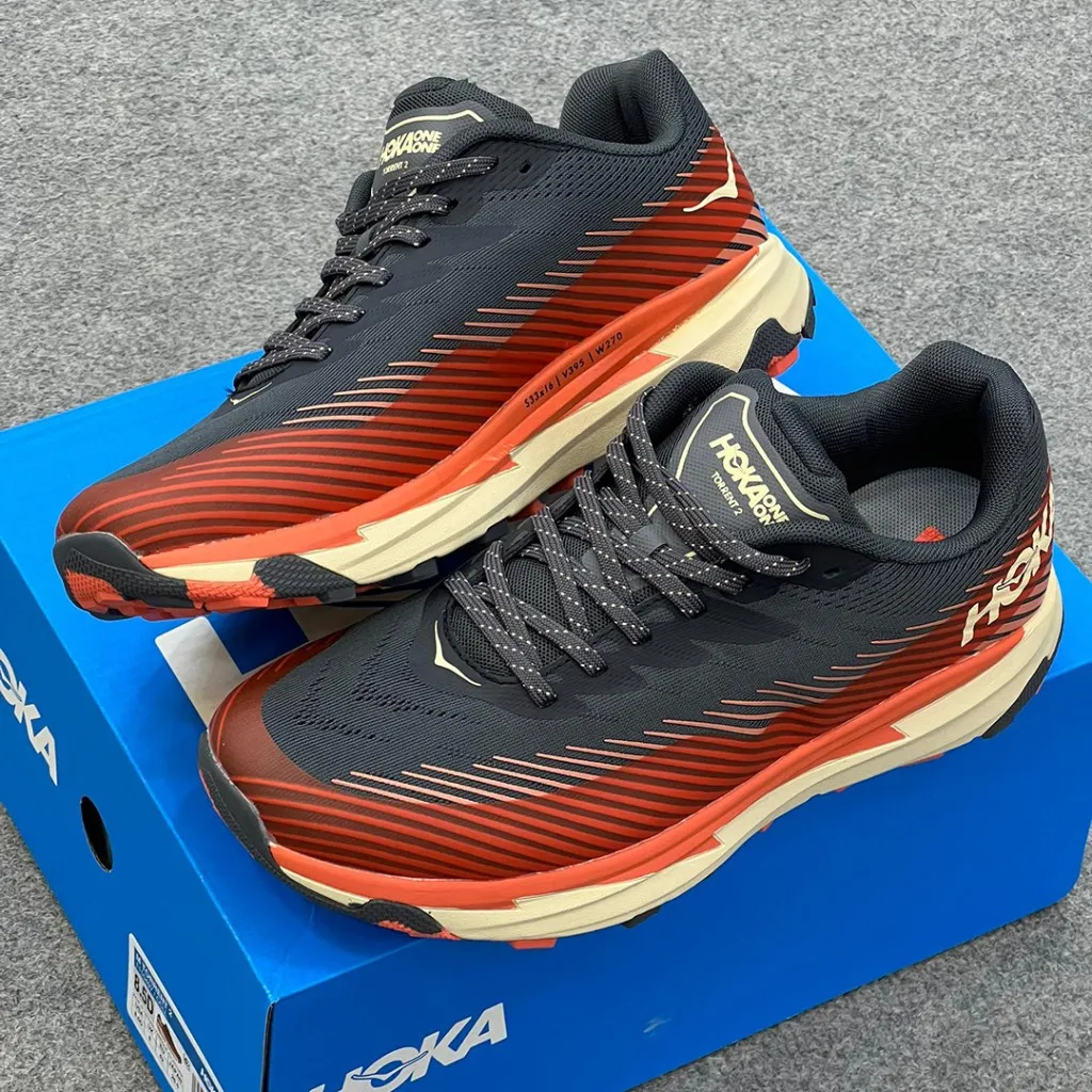 هوکا تورنت 2 طوسی نارنجی کرم Hoka Torrent 2 Castlerock Camellia - تصویر 6