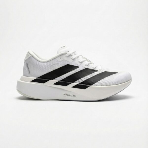 آدیداس آدیزیرو اوو اس ال سفید مشکی adidas Adizero Evo SL White Black JH6206 آدیداس آدیزیرو اوو اس ال سفید مشکی adidas Adizero Evo SL White Black JH6206