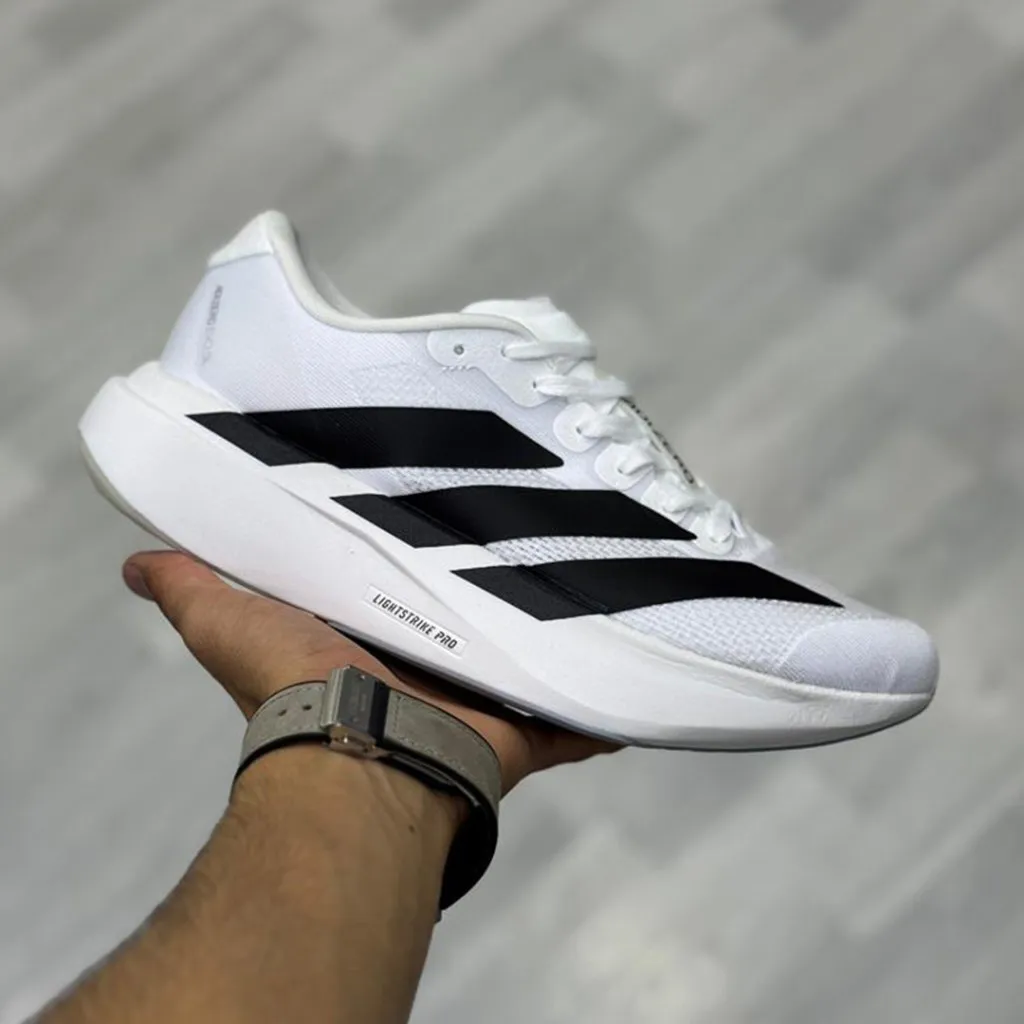 آدیداس آدیزیرو اوو اس ال سفید مشکی adidas Adizero Evo SL White Black JH6206 آدیداس آدیزیرو اوو اس ال سفید مشکی adidas Adizero Evo SL White Black JH6206 - تصویر 2
