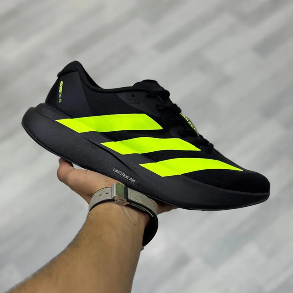 آدیداس آدیزیرو اوو اس ال مشکی سبز فسفری adidas Adizero Evo SL Black Lucid Lemon JR3420 آدیداس آدیزیرو اوو اس ال مشکی سبز فسفری adidas Adizero Evo SL Black Lucid Lemon JR3420 - تصویر 2