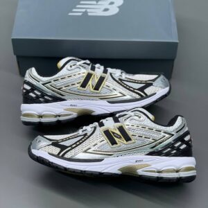 کفش نیوبالانس 1906 سفید متالیک گلد New Balance 1906R White Metallic Gold کفش نیوبالانس 1906 سفید متالیک گلد New Balance 1906R White Metallic Gold