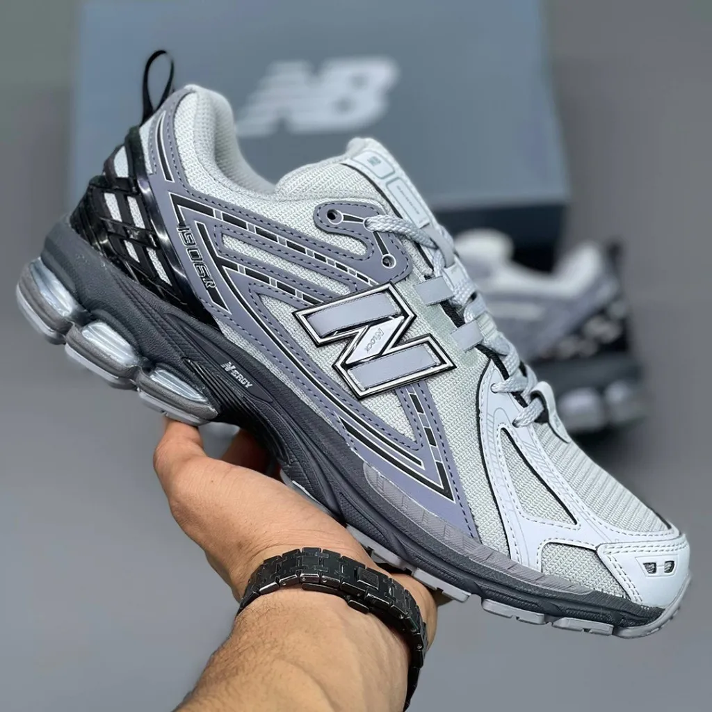 کفش نیوبالانس 1906 طوسی نقره‌ای مشکی New Balance 1906R Brighton Grey - تصویر 2