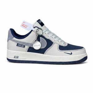 نایک ایرفورس وان دیور سرمهای سفید استخوانی Nike Air Force 1 Dior Sail Navy نایک ایرفورس وان دیور سرمهای سفید استخوانی Nike Air Force 1 Dior Sail Navy