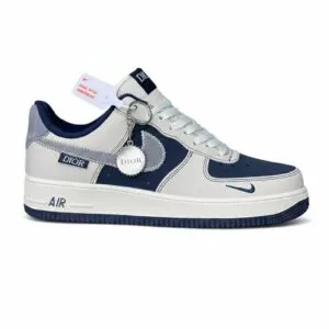 نایک ایرفورس وان دیور سرمهای سفید استخوانی Nike Air Force 1 Dior Sail Navy نایک ایرفورس وان دیور سرمهای سفید استخوانی Nike Air Force 1 Dior Sail Navy