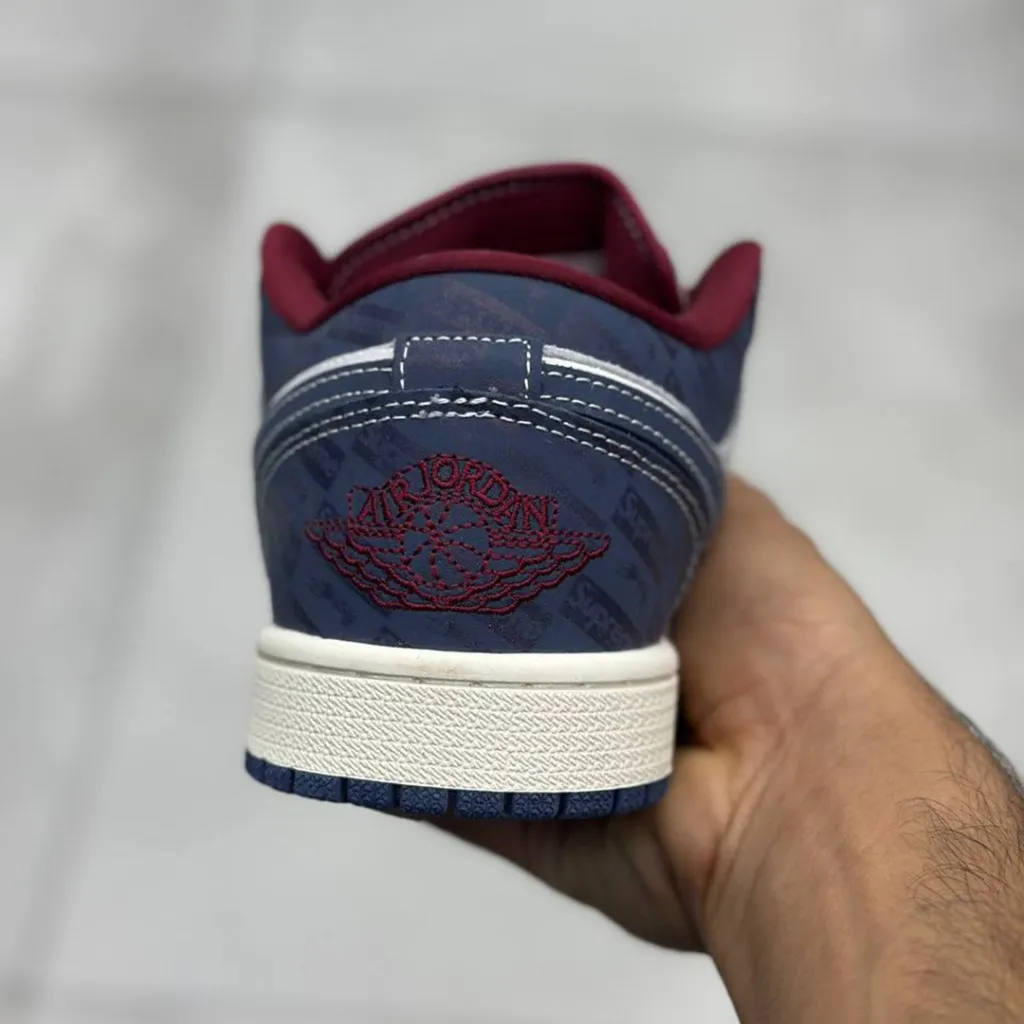 جردن ۱ لو سوپریم سرمه‌ای طوسی Jordan 1 Low Supreme Midnight Navy - تصویر 4