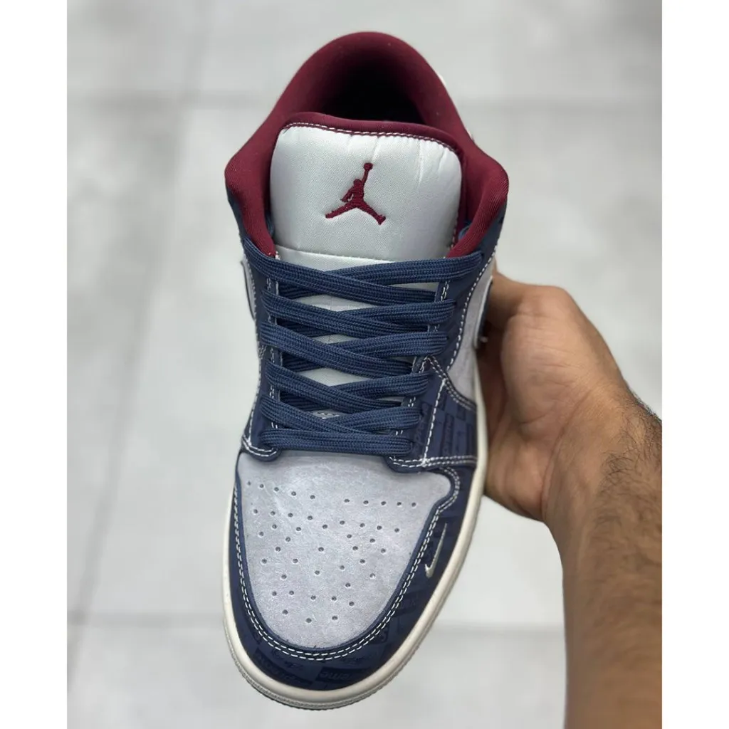 جردن ۱ لو سوپریم سرمه‌ای طوسی Jordan 1 Low Supreme Midnight Navy - تصویر 5