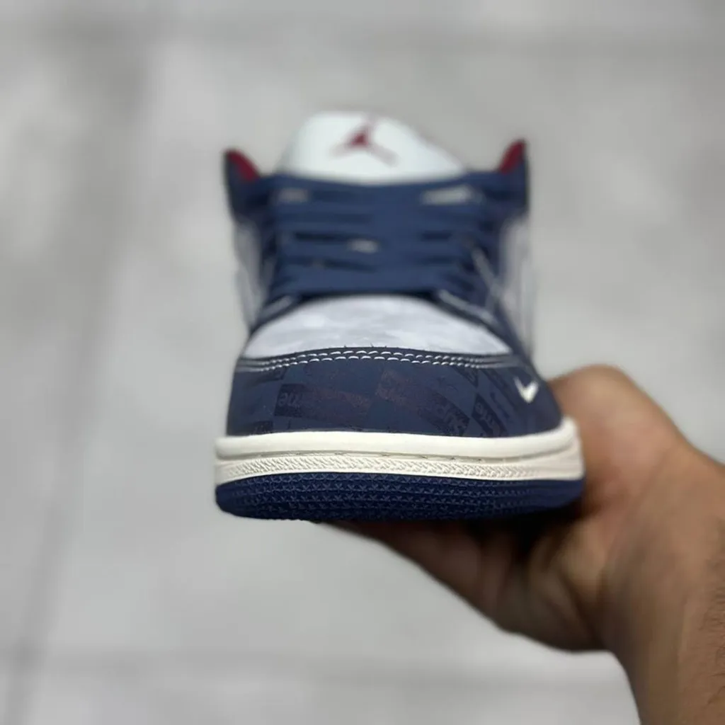 جردن ۱ لو سوپریم سرمه‌ای طوسی Jordan 1 Low Supreme Midnight Navy - تصویر 7