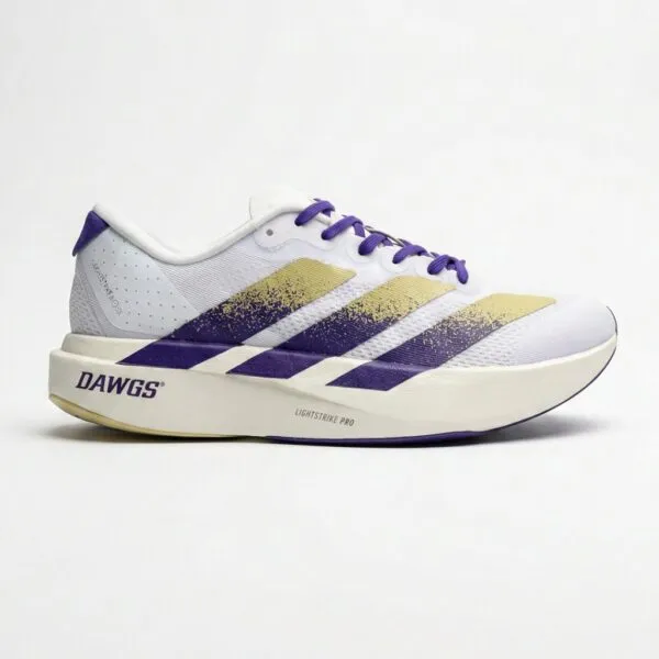 آدیداس آدیزیرو سفید بنفش طلایی adidas Adizero Evo SL Washington JQ4578 آدیداس آدیزیرو سفید بنفش طلایی adidas Adizero Evo SL Washington JQ4578