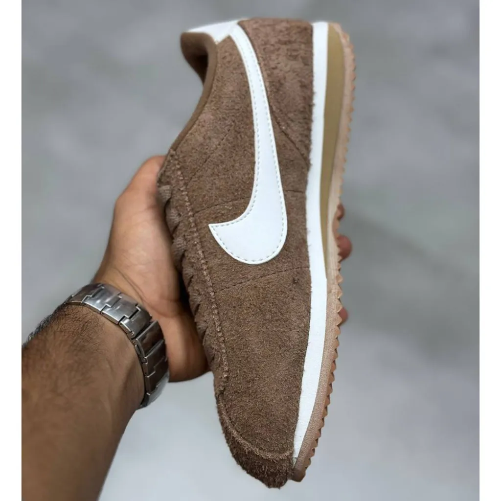 نایک کورتز قهوه‌ای سفید Nike Cortez Vintage Medium Curry FJ2530-200 - تصویر 3