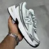 نیوبالانس 740 سفید نقرهای متالیک سرمهای New Balance 740v2 White Shadow Grey Navy U740WN2 نیوبالانس 740 سفید نقرهای متالیک سرمهای New Balance 740v2 White Shadow Grey Navy U740WN2 - تصویر 3