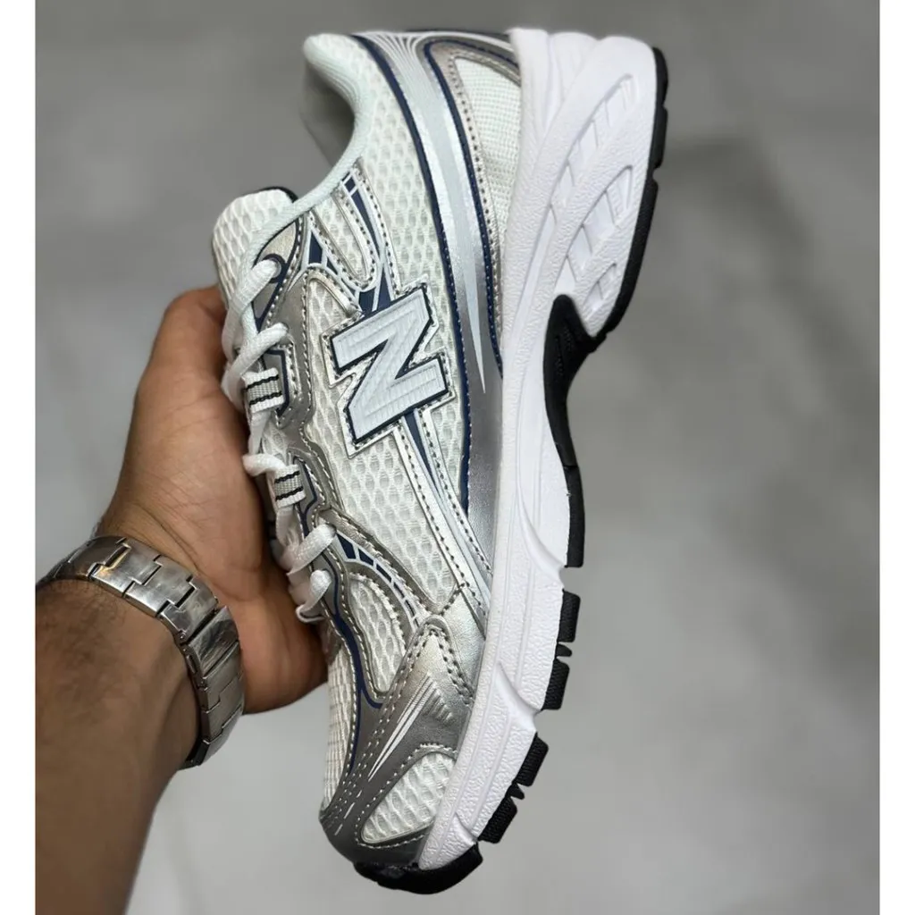 نیوبالانس 740 سفید نقرهای متالیک سرمهای New Balance 740v2 White Shadow Grey Navy U740WN2 نیوبالانس 740 سفید نقرهای متالیک سرمهای New Balance 740v2 White Shadow Grey Navy U740WN2 - تصویر 7