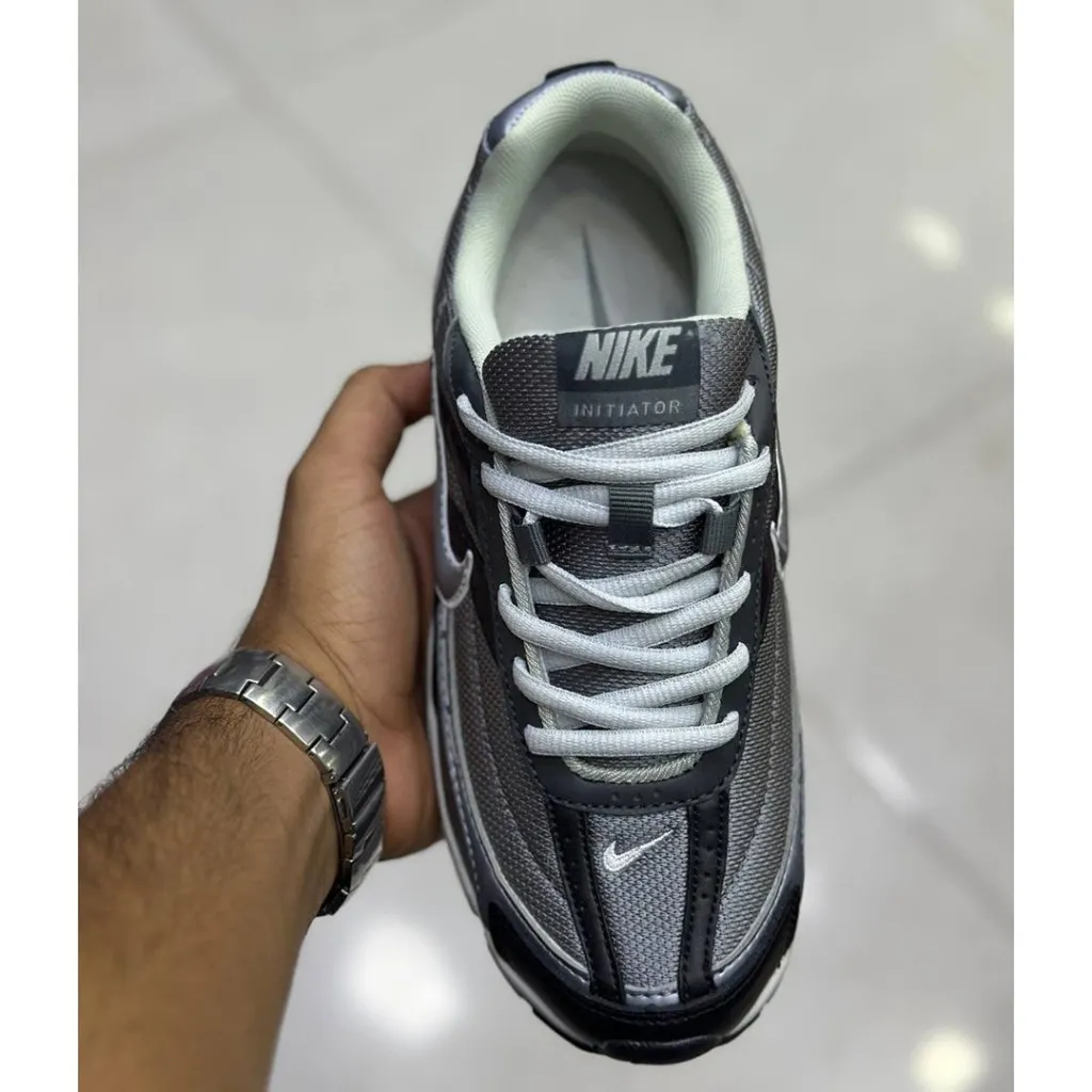 نایک اینیشیتور نقره‌ای خاکستری مشکی سفید Nike Initiator Anthracite Metallic Cool Grey IB3083-001 - تصویر 3