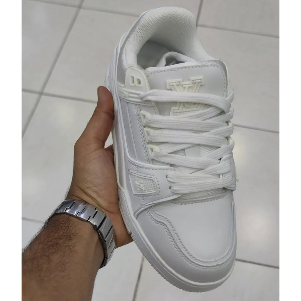 لویی ویتون ترینر سفید Louis Vuitton LV Trainer White لویی ویتون ترینر سفید Louis Vuitton LV Trainer White - تصویر 3